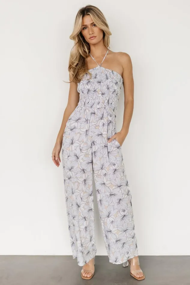 Baltic Born Jumpsuits and Rompers Santa Ana Halter Jumpsuit Taupe White 8211 Women Baltic Born Jumpsuits and Rompers Santa Ana Halter Jumpsuit Taupe White 8211 Women