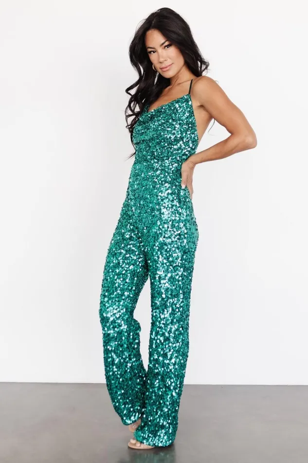 Baltic Born Jumpsuits and Rompers Sparkler Sequin Jumpsuit Dark Teal 8211 Women Baltic Born Jumpsuits and Rompers Sparkler Sequin Jumpsuit Dark Teal 8211 Women