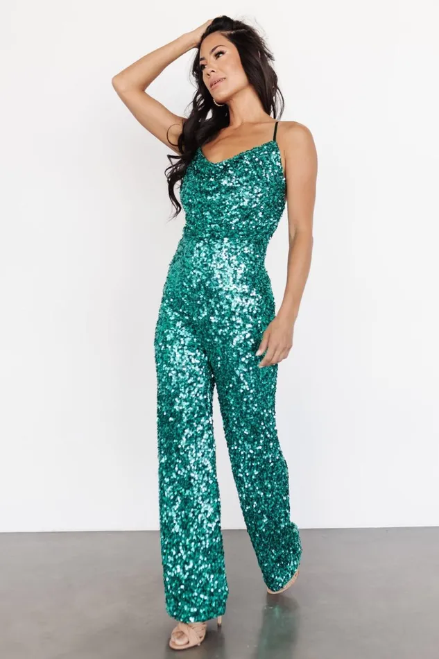 Baltic Born Jumpsuits and Rompers Sparkler Sequin Jumpsuit Dark Teal 8211 Women Baltic Born Jumpsuits and Rompers Sparkler Sequin Jumpsuit Dark Teal 8211 Women