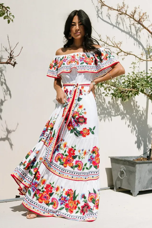 Baltic Born Maxi Dresses Alejandra Maxi Dress Ivory Multi Floral 8211 Women Baltic Born Maxi Dresses Alejandra Maxi Dress Ivory Multi Floral 8211 Women