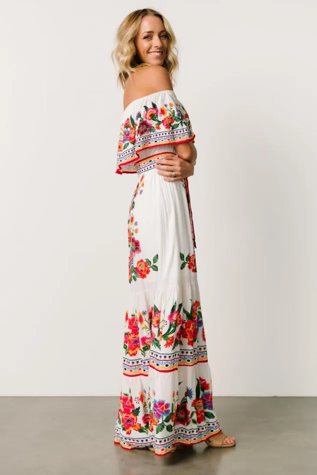 Baltic Born Maxi Dresses Alejandra Maxi Dress Ivory Multi Floral 8211 Women Baltic Born Maxi Dresses Alejandra Maxi Dress Ivory Multi Floral 8211 Women