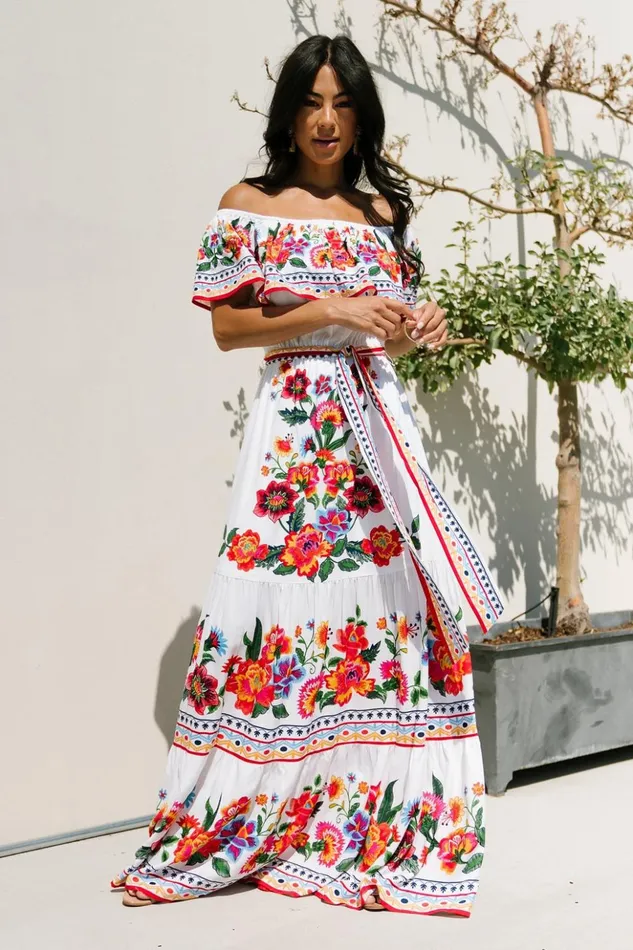 Baltic Born Maxi Dresses Alejandra Maxi Dress Ivory Multi Floral 8211 Women Baltic Born Maxi Dresses Alejandra Maxi Dress Ivory Multi Floral 8211 Women