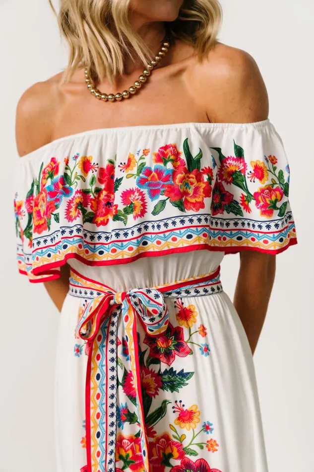 Baltic Born Maxi Dresses Alejandra Maxi Dress Ivory Multi Floral 8211 Women Baltic Born Maxi Dresses Alejandra Maxi Dress Ivory Multi Floral 8211 Women