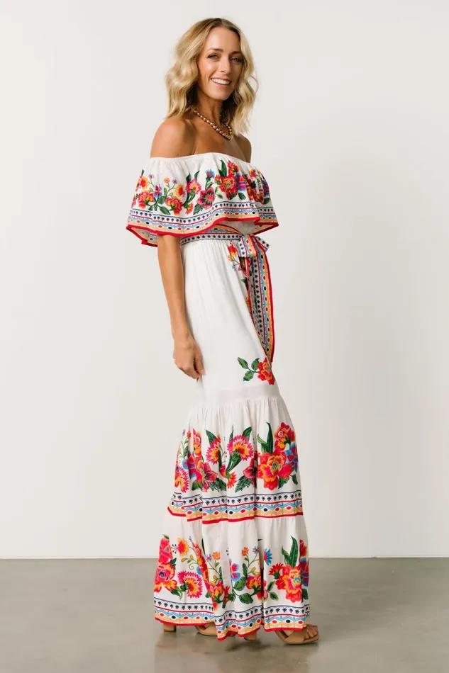 Baltic Born Maxi Dresses Alejandra Maxi Dress Ivory Multi Floral 8211 Women Baltic Born Maxi Dresses Alejandra Maxi Dress Ivory Multi Floral 8211 Women