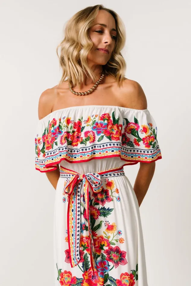 Baltic Born Maxi Dresses Alejandra Maxi Dress Ivory Multi Floral 8211 Women Baltic Born Maxi Dresses Alejandra Maxi Dress Ivory Multi Floral 8211 Women