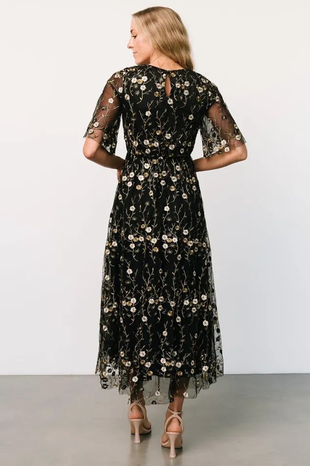 Baltic Born Maxi Dresses Arabella Embroidered Tulle Maxi Dress Gold Black 8211 Women Baltic Born Maxi Dresses Arabella Embroidered Tulle Maxi Dress Gold Black 8211 Women