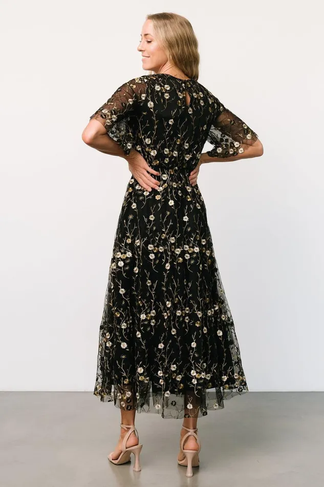 Baltic Born Maxi Dresses Arabella Embroidered Tulle Maxi Dress Gold Black 8211 Women Baltic Born Maxi Dresses Arabella Embroidered Tulle Maxi Dress Gold Black 8211 Women