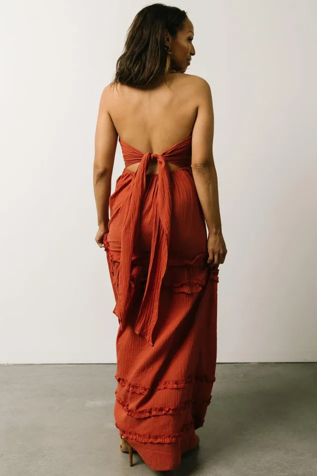 Baltic Born Maxi Dresses Augusta Halter Neck Maxi Dress Terracotta 8211 Women Baltic Born Maxi Dresses Augusta Halter Neck Maxi Dress Terracotta 8211 Women