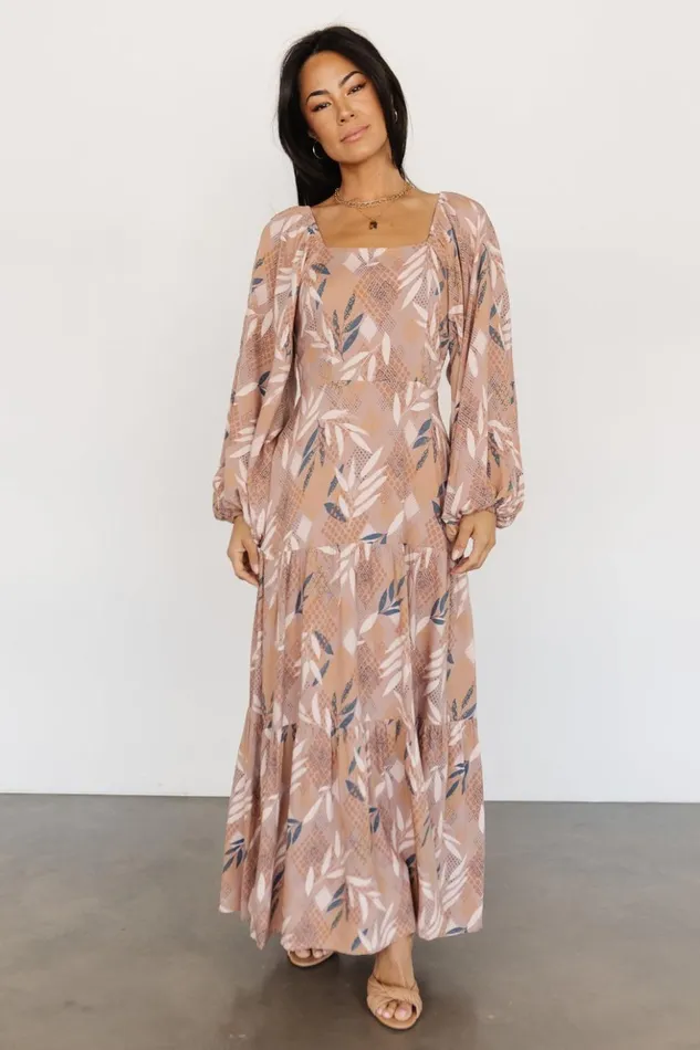 Baltic Born Maxi Dresses Barbara Maxi Dress Dusty Mauve Print 8211 Women