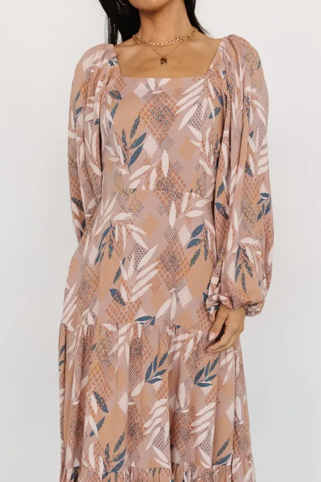 Baltic Born Maxi Dresses Barbara Maxi Dress Dusty Mauve Print 8211 Women Baltic Born Maxi Dresses Barbara Maxi Dress Dusty Mauve Print 8211 Women