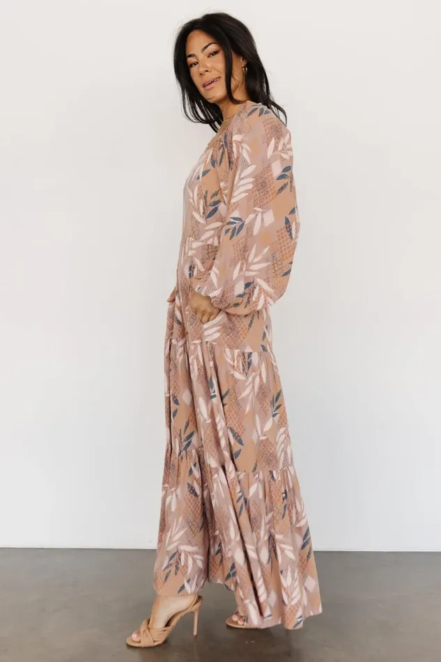 Baltic Born Maxi Dresses Barbara Maxi Dress Dusty Mauve Print 8211 Women Baltic Born Maxi Dresses Barbara Maxi Dress Dusty Mauve Print 8211 Women