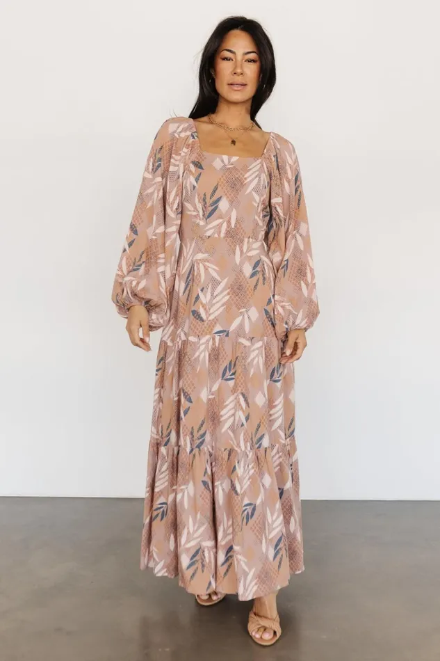 Baltic Born Maxi Dresses Barbara Maxi Dress Dusty Mauve Print 8211 Women Baltic Born Maxi Dresses Barbara Maxi Dress Dusty Mauve Print 8211 Women