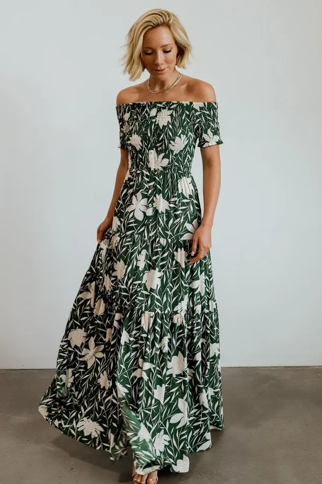 Baltic Born Maxi Dresses Becca Smocked Maxi Dress Green 8211 Women