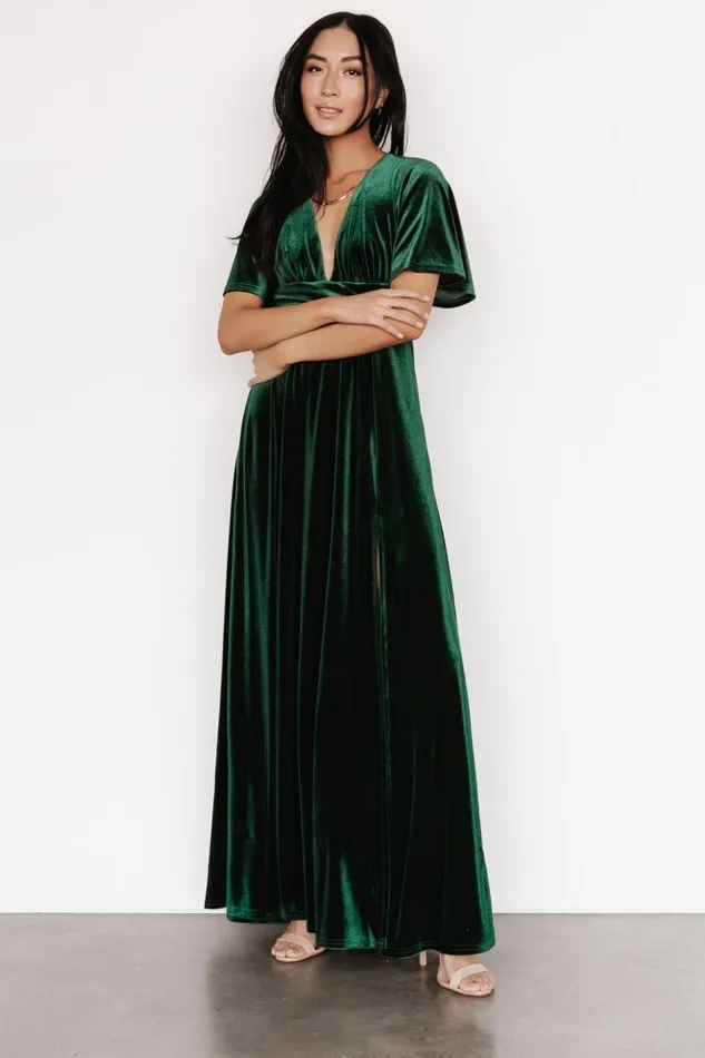 Baltic Born Maxi Dresses Berenice Velvet Maxi Dress Emerald 8211 Women Baltic Born Maxi Dresses Berenice Velvet Maxi Dress Emerald 8211 Women