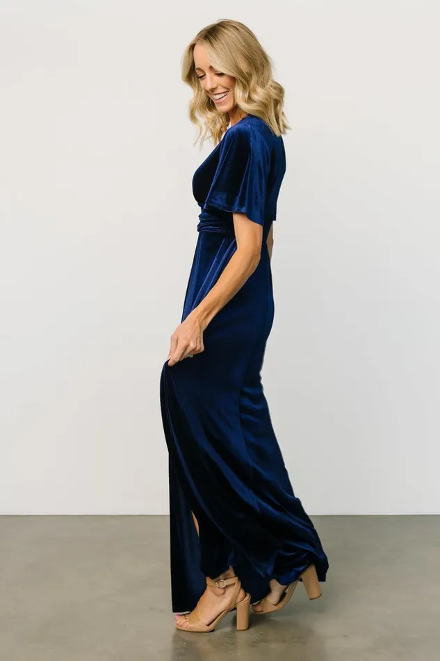 Baltic Born Maxi Dresses Berenice Velvet Maxi Dress Navy 8211 Women Baltic Born Maxi Dresses Berenice Velvet Maxi Dress Navy 8211 Women