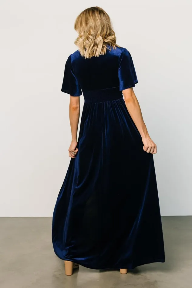Baltic Born Maxi Dresses Berenice Velvet Maxi Dress Navy 8211 Women Baltic Born Maxi Dresses Berenice Velvet Maxi Dress Navy 8211 Women