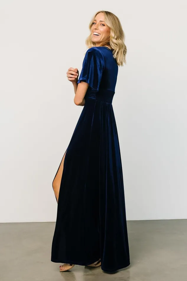 Baltic Born Maxi Dresses Berenice Velvet Maxi Dress Navy 8211 Women Baltic Born Maxi Dresses Berenice Velvet Maxi Dress Navy 8211 Women