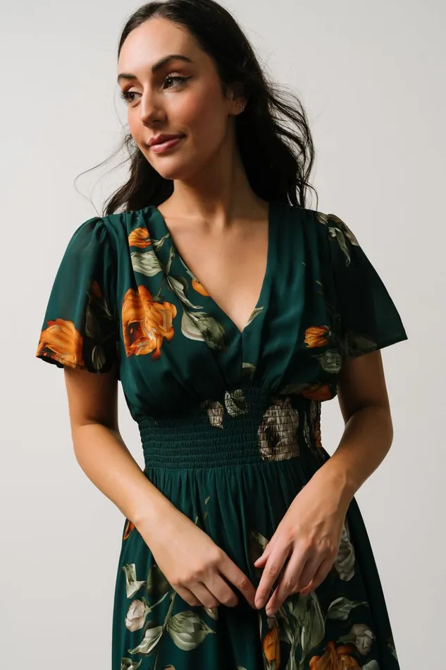 Baltic Born Maxi Dresses Birdie Maxi Dress Deep Topaz Floral 8211 Women Baltic Born Maxi Dresses Birdie Maxi Dress Deep Topaz Floral 8211 Women