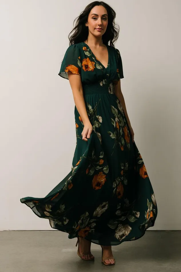 Baltic Born Maxi Dresses Birdie Maxi Dress Deep Topaz Floral 8211 Women Baltic Born Maxi Dresses Birdie Maxi Dress Deep Topaz Floral 8211 Women