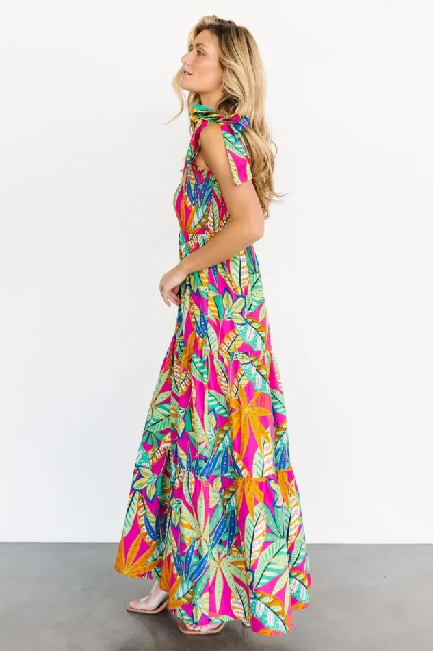 Baltic Born Maxi Dresses Cabana Maxi Dress Green Fuchsia Multi 8211 Women Baltic Born Maxi Dresses Cabana Maxi Dress Green Fuchsia Multi 8211 Women