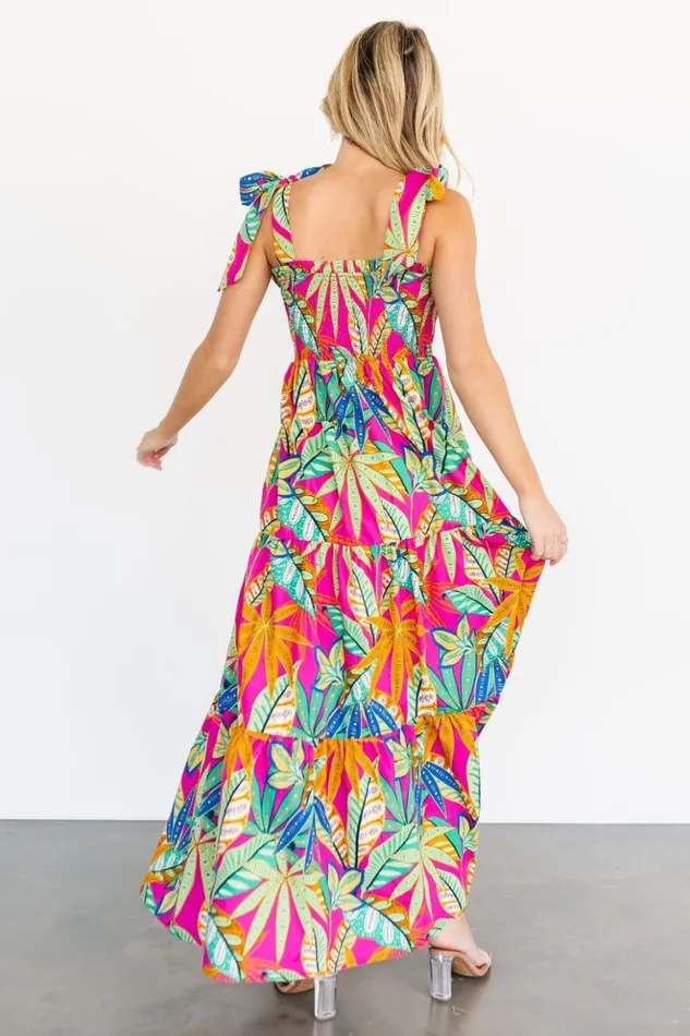 Baltic Born Maxi Dresses Cabana Maxi Dress Green Fuchsia Multi 8211 Women Baltic Born Maxi Dresses Cabana Maxi Dress Green Fuchsia Multi 8211 Women