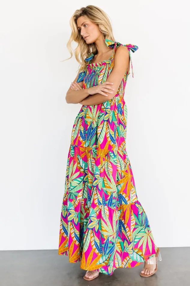 Baltic Born Maxi Dresses Cabana Maxi Dress Green Fuchsia Multi 8211 Women Baltic Born Maxi Dresses Cabana Maxi Dress Green Fuchsia Multi 8211 Women