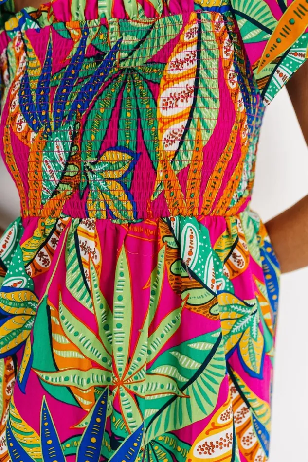 Baltic Born Maxi Dresses Cabana Maxi Dress Green Fuchsia Multi 8211 Women Baltic Born Maxi Dresses Cabana Maxi Dress Green Fuchsia Multi 8211 Women