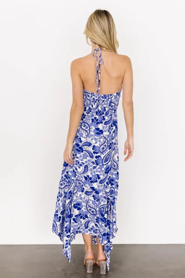Baltic Born Maxi Dresses Camila Halter Maxi Dress Blue Ivory 8211 Women Baltic Born Maxi Dresses Camila Halter Maxi Dress Blue Ivory 8211 Women
