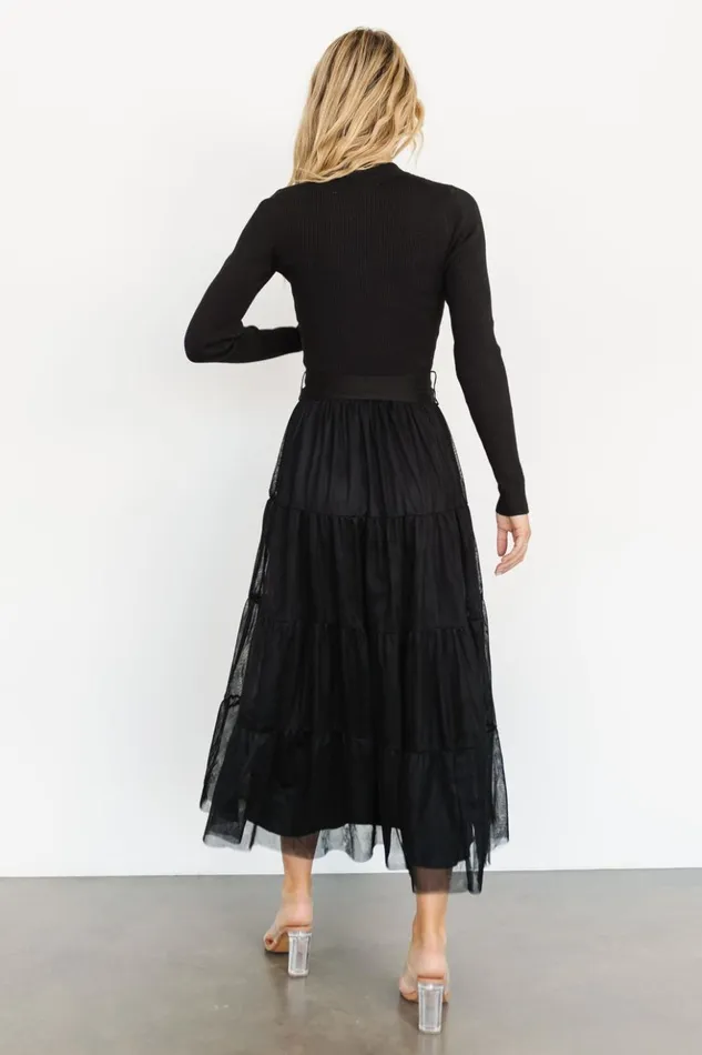 Baltic Born Maxi Dresses Demi Sweater Tulle Dress Black 8211 Women Baltic Born Maxi Dresses Demi Sweater Tulle Dress Black 8211 Women