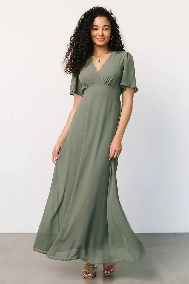 Baltic Born Maxi Dresses Esti Maxi Dress Dark Sage 8211 Women