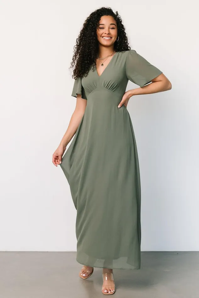 Baltic Born Maxi Dresses Esti Maxi Dress Dark Sage 8211 Women Baltic Born Maxi Dresses Esti Maxi Dress Dark Sage 8211 Women