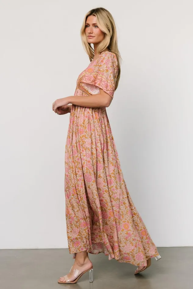 Baltic Born Maxi Dresses Evanthia Maxi Dress Vintage Blush Print 8211 Women Baltic Born Maxi Dresses Evanthia Maxi Dress Vintage Blush Print 8211 Women