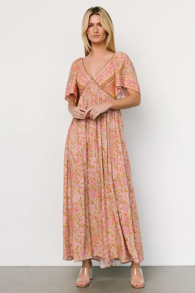 Baltic Born Maxi Dresses Evanthia Maxi Dress Vintage Blush Print 8211 Women Baltic Born Maxi Dresses Evanthia Maxi Dress Vintage Blush Print 8211 Women