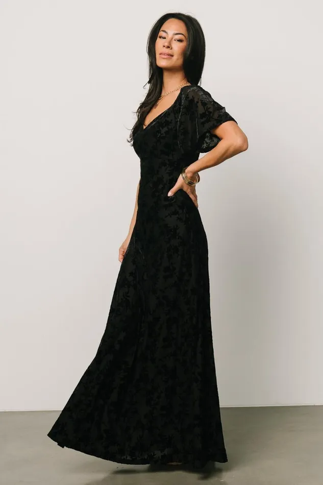 Baltic Born Maxi Dresses Everley Velvet Maxi Dress Black 8211 Women Baltic Born Maxi Dresses Everley Velvet Maxi Dress Black 8211 Women