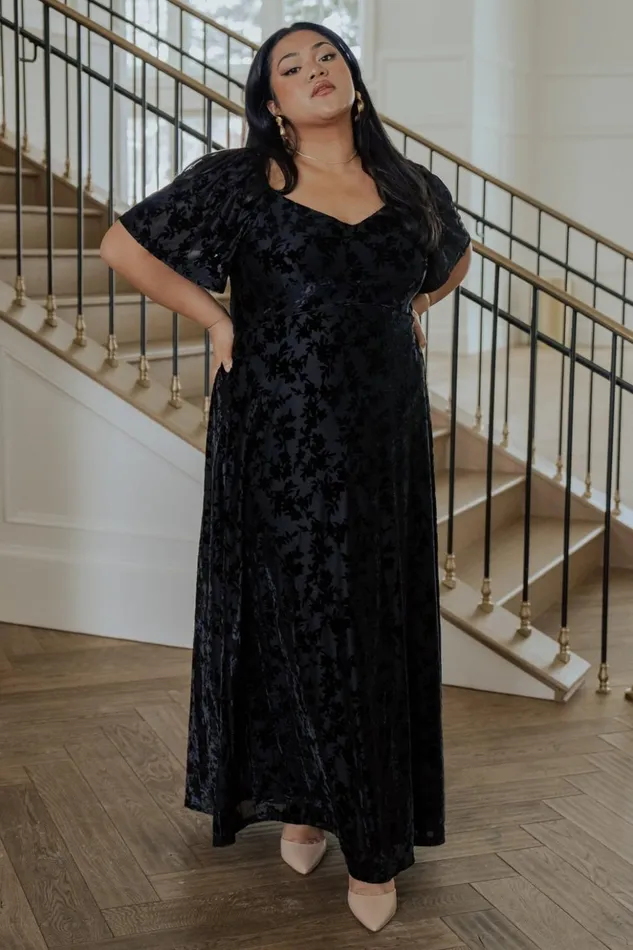 Baltic Born Maxi Dresses Everley Velvet Maxi Dress Black 8211 Women Baltic Born Maxi Dresses Everley Velvet Maxi Dress Black 8211 Women