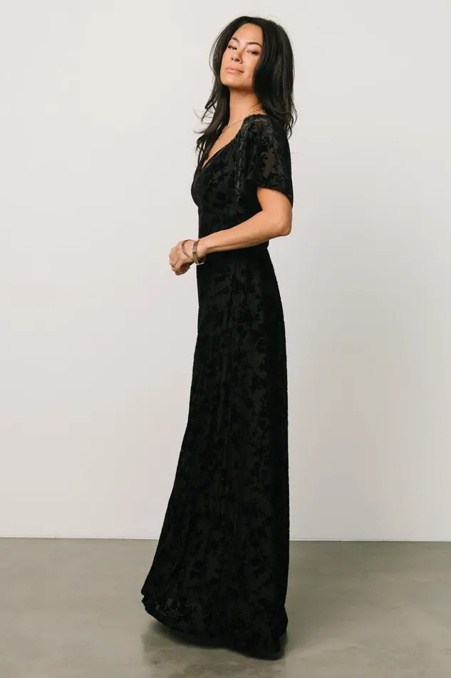 Baltic Born Maxi Dresses Everley Velvet Maxi Dress Black 8211 Women Baltic Born Maxi Dresses Everley Velvet Maxi Dress Black 8211 Women