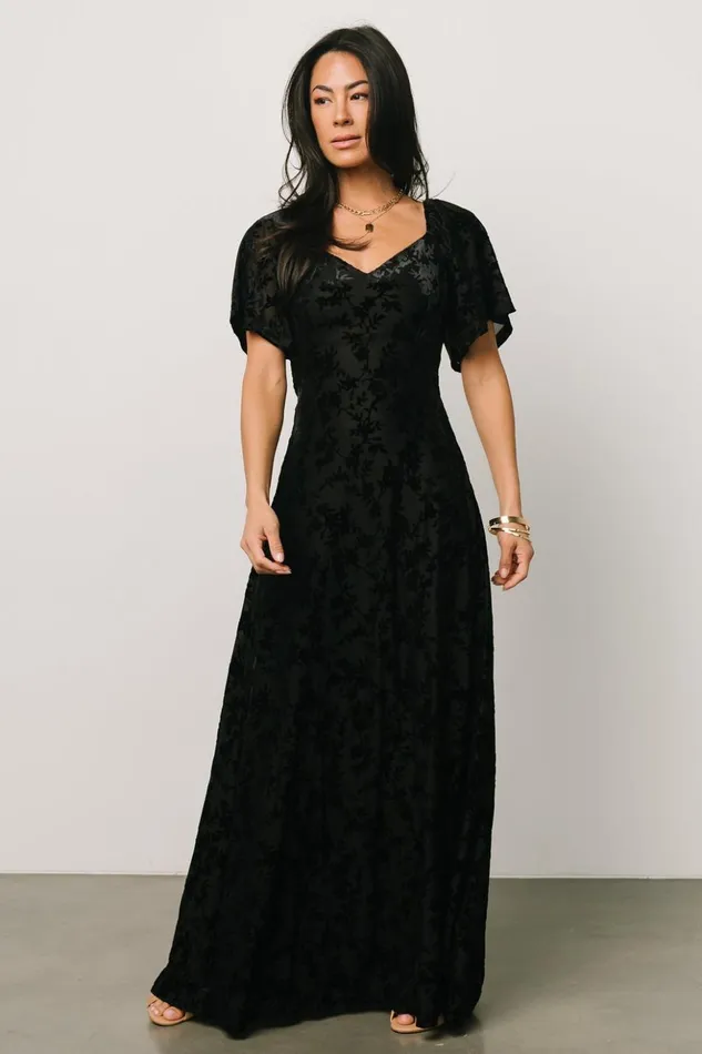Baltic Born Maxi Dresses Everley Velvet Maxi Dress Black 8211 Women Baltic Born Maxi Dresses Everley Velvet Maxi Dress Black 8211 Women