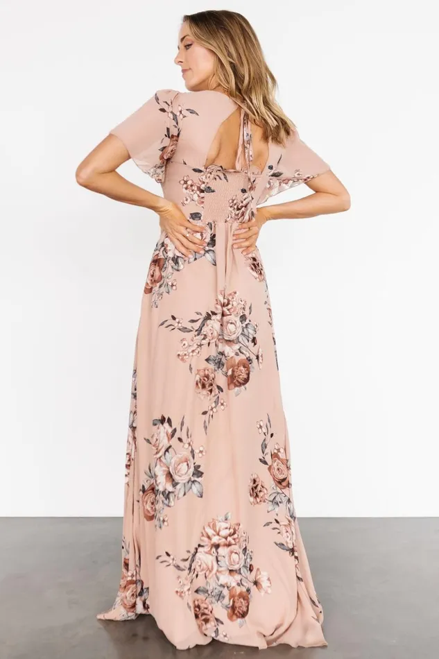 Baltic Born Maxi Dresses Fleur Maxi Dress Nude Floral 8211 Women Baltic Born Maxi Dresses Fleur Maxi Dress Nude Floral 8211 Women