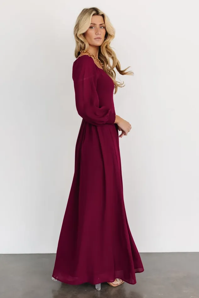 Baltic Born Maxi Dresses Giselle Maxi Dress Mulberry 8211 Women Baltic Born Maxi Dresses Giselle Maxi Dress Mulberry 8211 Women