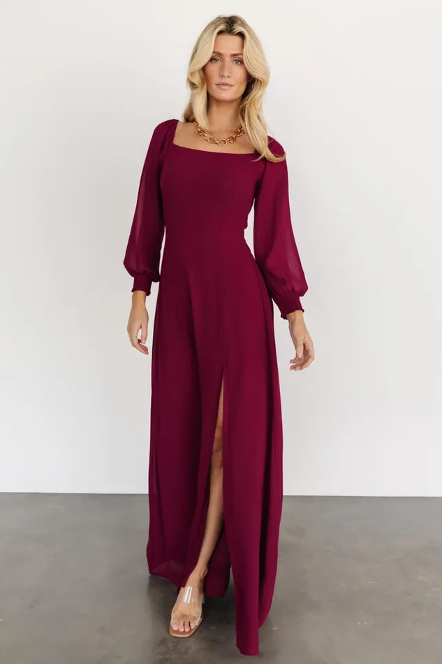 Baltic Born Maxi Dresses Giselle Maxi Dress Mulberry 8211 Women Baltic Born Maxi Dresses Giselle Maxi Dress Mulberry 8211 Women