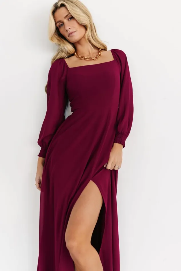 Baltic Born Maxi Dresses Giselle Maxi Dress Mulberry 8211 Women Baltic Born Maxi Dresses Giselle Maxi Dress Mulberry 8211 Women