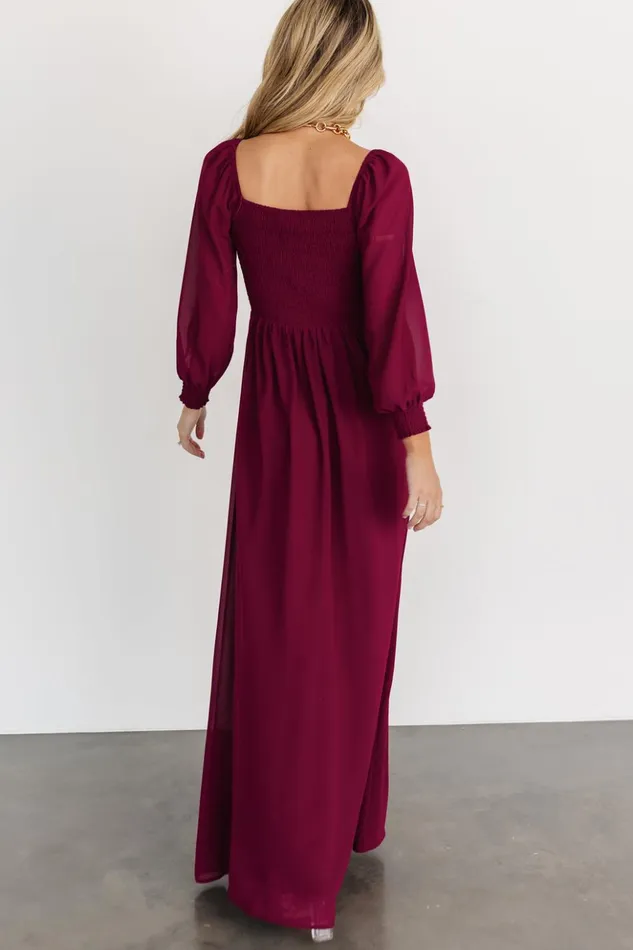 Baltic Born Maxi Dresses Giselle Maxi Dress Mulberry 8211 Women Baltic Born Maxi Dresses Giselle Maxi Dress Mulberry 8211 Women