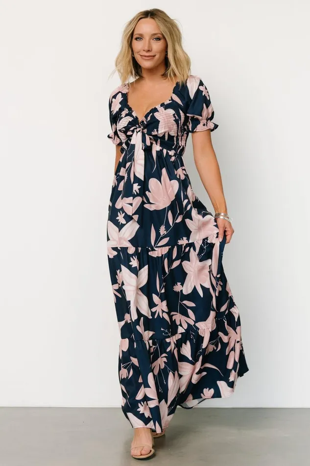 Baltic Born Maxi Dresses Hilaria Maxi Dress Navy Blush 8211 Women Baltic Born Maxi Dresses Hilaria Maxi Dress Navy Blush 8211 Women