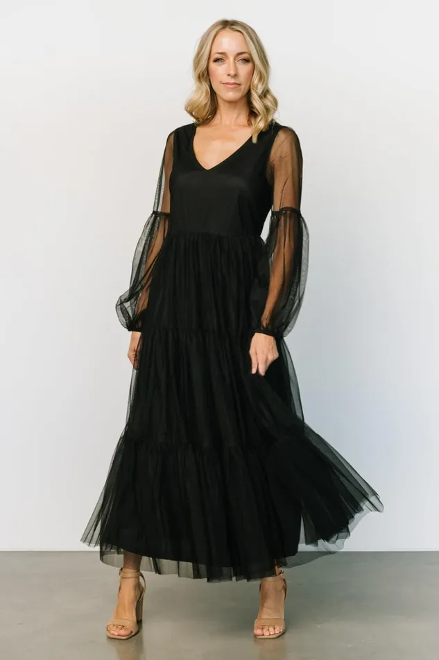 Baltic Born Maxi Dresses Hoffman Tulle Maxi Dress Black 8211 Women