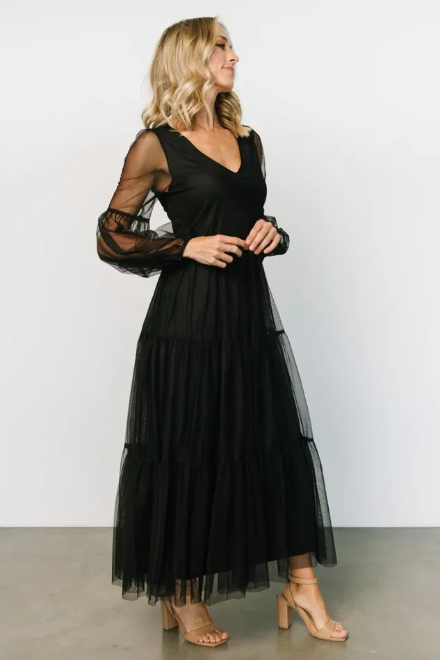 Baltic Born Maxi Dresses Hoffman Tulle Maxi Dress Black 8211 Women Baltic Born Maxi Dresses Hoffman Tulle Maxi Dress Black 8211 Women