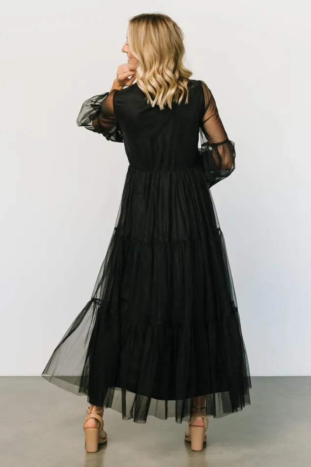 Baltic Born Maxi Dresses Hoffman Tulle Maxi Dress Black 8211 Women Baltic Born Maxi Dresses Hoffman Tulle Maxi Dress Black 8211 Women