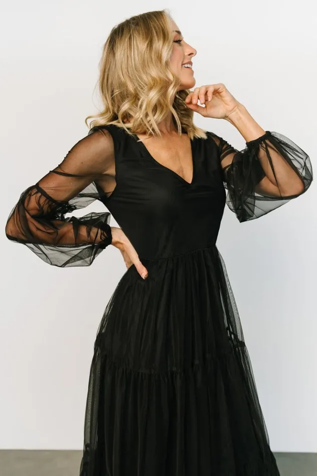 Baltic Born Maxi Dresses Hoffman Tulle Maxi Dress Black 8211 Women Baltic Born Maxi Dresses Hoffman Tulle Maxi Dress Black 8211 Women