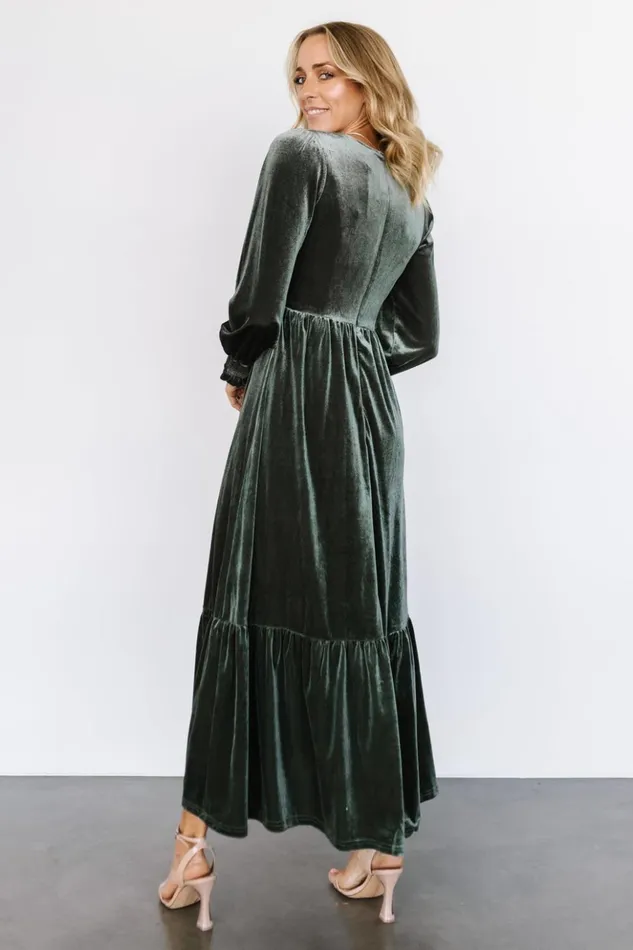 Baltic Born Maxi Dresses Ingrid Velvet Maxi Dress Eucalyptus 8211 Women Baltic Born Maxi Dresses Ingrid Velvet Maxi Dress Eucalyptus 8211 Women