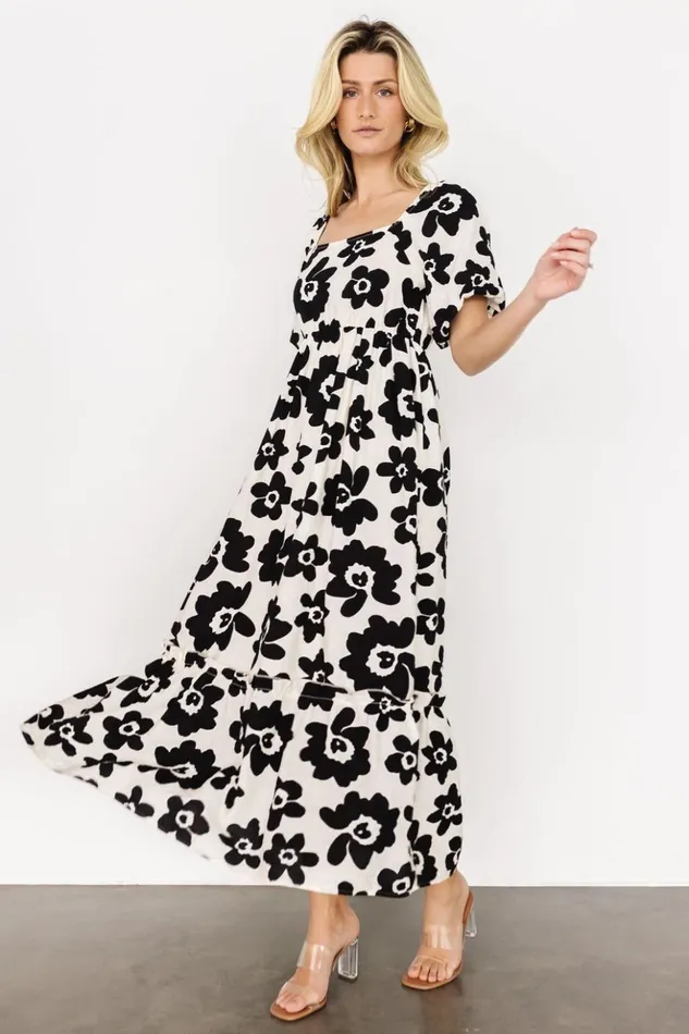Baltic Born Maxi Dresses Kasey Maxi Dress Black Ivory Print 8211 Women