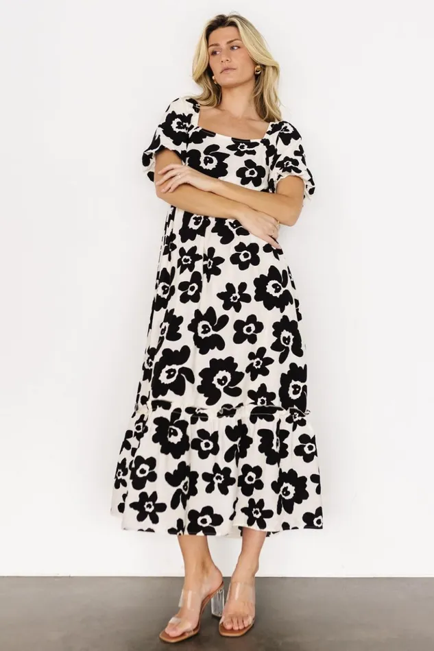 Baltic Born Maxi Dresses Kasey Maxi Dress Black Ivory Print 8211 Women Baltic Born Maxi Dresses Kasey Maxi Dress Black Ivory Print 8211 Women